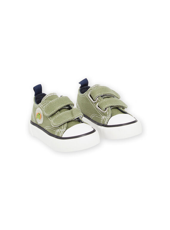 Zapatillas de tela caqui con parche de dinosaurio RUTOILDINO / 23KK3872D16604