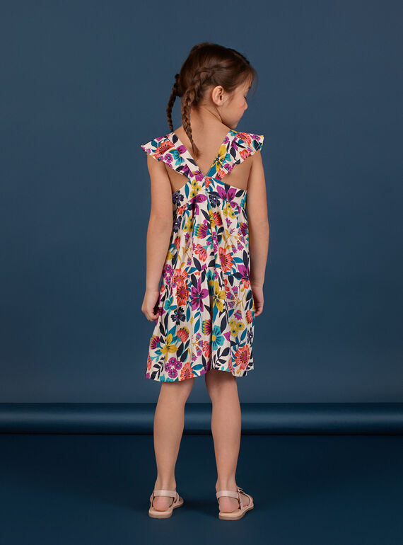 Vestido con estampado floral para niña LAMUMROB3 / 21S901Z1ROB009
