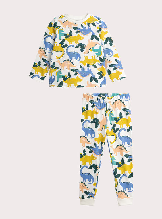 Pijama infantil unisex con motivo de dinosaurio  VEGOPYJMIX3 / 24WH1264PYJ001