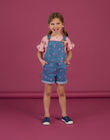 Peto vaquero de color azul con bordado floral RAMAGSAC / 23S901T1SACP272