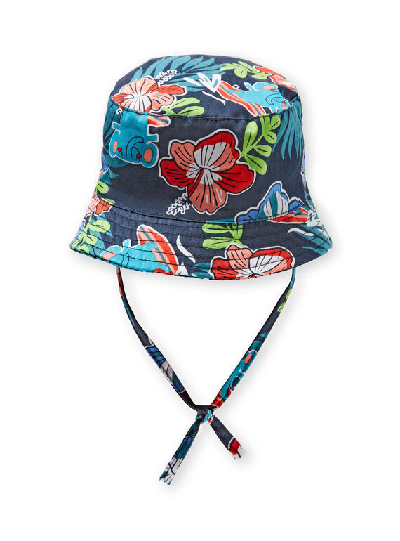 Sombrero de color azul marino con estampado floral, para bebé niño LYUBONCHA / 21SI10W1CHA717