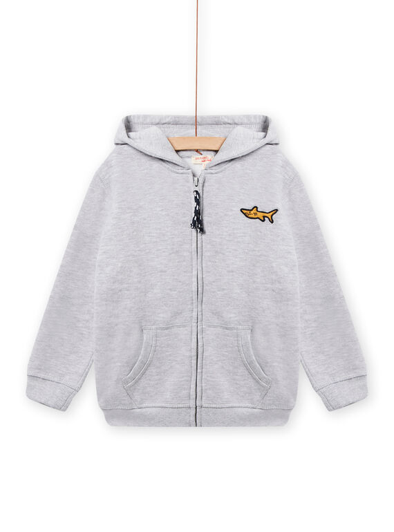 Parte superior de chándal con capucha gris jaspeado para niño NOJOJOH2 / 22S90261JGHJ922