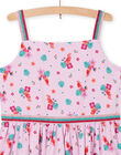 Vestido con estampado floral y de pájaro lila para niña NAWAROB4 / 22S901V3ROBH700