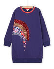 Vestido sudadera con estampado de arcoíris de lentejuelas RAPUROB2 / 23S901L2ROB703