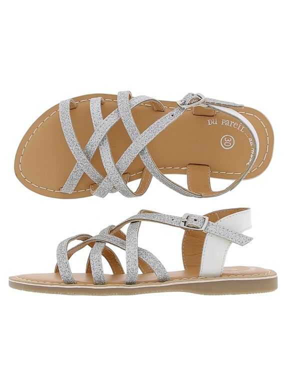 Girls' leather sandals CFSANDARG / 18SK35WLD0E956