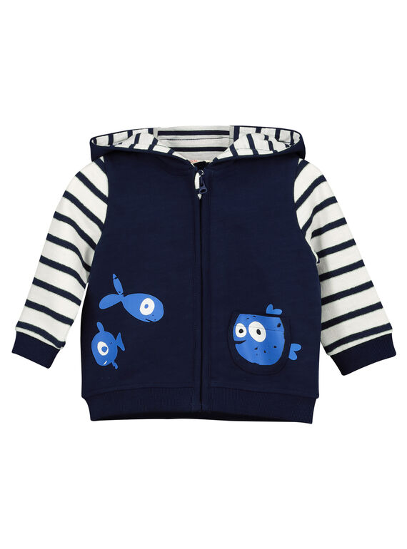 Cárdigan con cremallera y capucha para bebé niño FUNEGIL / 19SG10B1GIL713