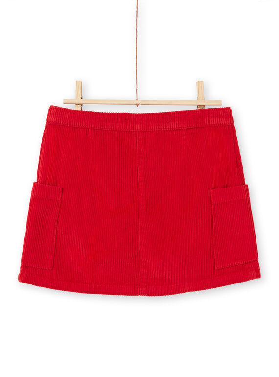Falda roja de canalé para niña MACOMJUP1 / 21W901L2JUP408