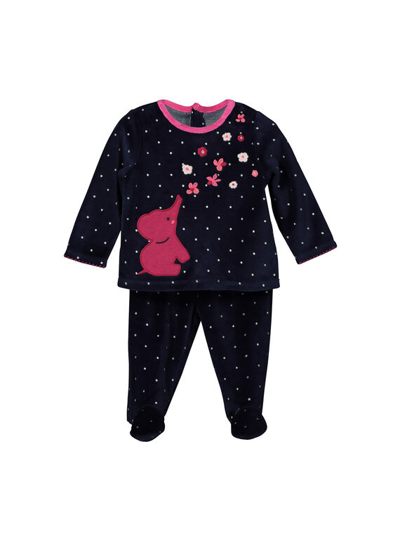 Pijama de terciopelo para bebé niña FEFIPYJANI / 19SH1342PYJ099