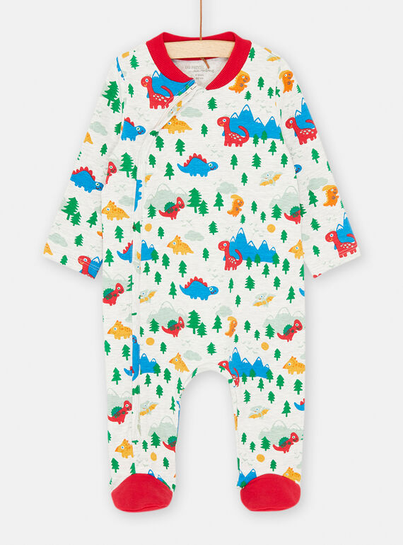 Pelele gris y rojo con estampado de dinosaurios SEGAGRESNO / 23WH1451GREJ920