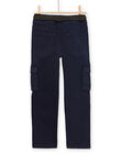 Pantalón liso de tela azul marino POJOPAMAT1 / 22W902B6PAN705
