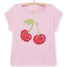 Camiseta lila con estampado de cereza para niña