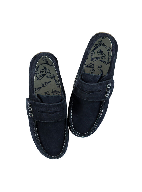 Mocasines de piel de serraje para niño FGMOCAVION / 19SK36B1D4N070