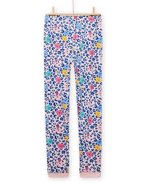 Pijama de camiseta y pantalón con estampado de leopardo para niña NEFAPYJBUG / 22SH11G5PYJ632