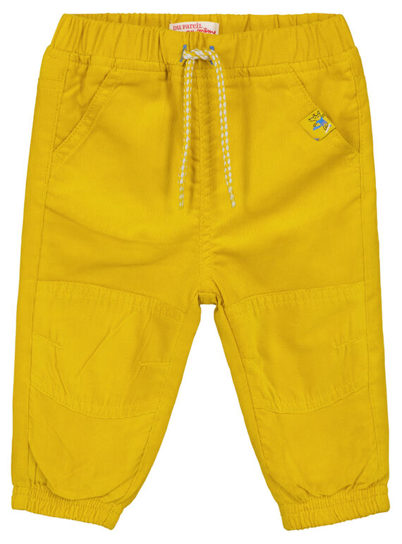 Pantalones de pana de color azafrán para bebé niño GUJOPAN2 / 19WG1033PAN109