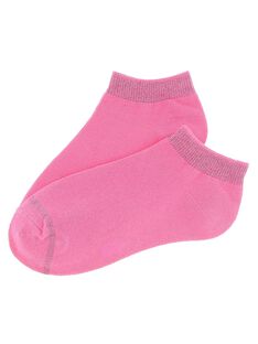 Girls' pink ankle socks CYAJOCHO11B / 18SI01SASOQ313