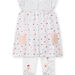 Conjunto de vestido y leggings con estampado floral para recién nacida