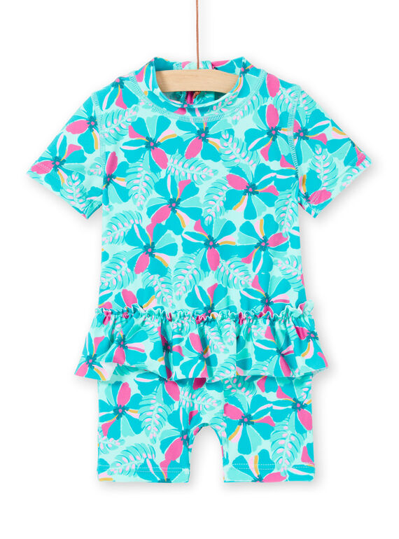 Mono de baño de color azul turquesa para bebé niña LYICOMBEX / 21SI09DDMAIG621