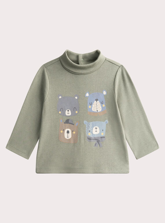 Jersey de cuello alto con animación de oso para bebé niño VUPERSOUP / 24WG10R1SPL631