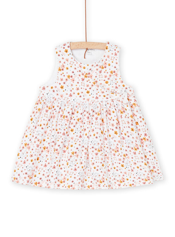 Vestido blanco con estampado de fantasía ROU2ROB / 23SF03I1ROB000