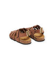 Sandalias de piel de color marrón RONUBROWN / 23KK3661SLB802