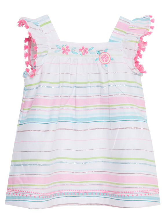 Vestido de rayas para niña recién nacida JIQUAROB2 / 20SG09R3ROB000