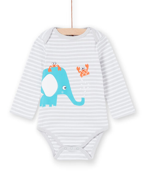 Body De Manga Larga Con Elefante Para Bebe Nino Comprar Online Bodis Dpam