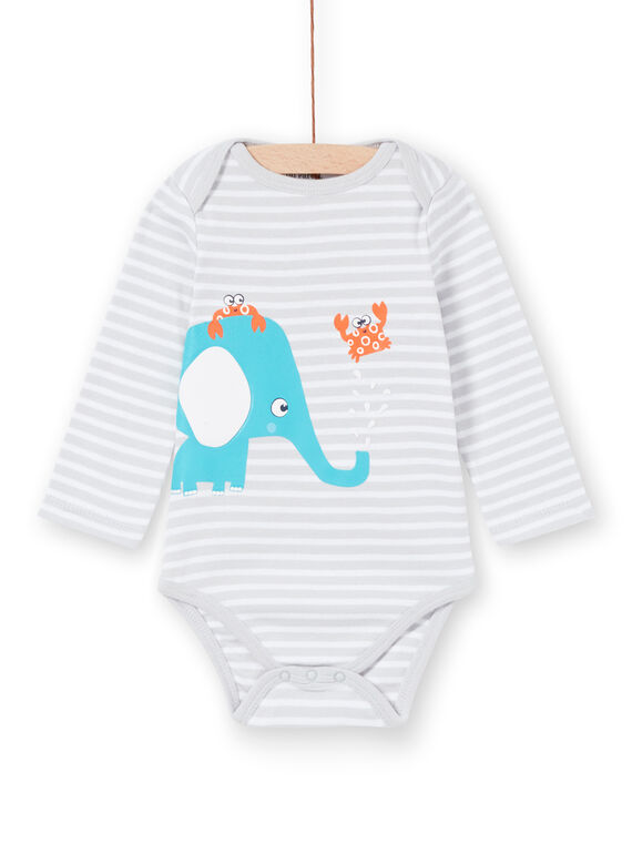 Body de manga larga con elefante para bebé niño LEGABODELE / 21SH1423BDL000