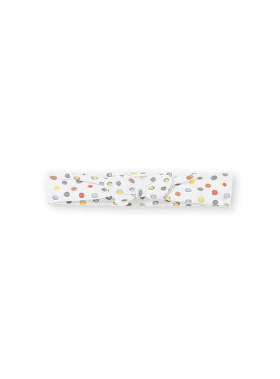 Cinta para el pelo con lazo de punto fino y estampado de lunares LOU1BAN / 21SF40H1BAN000