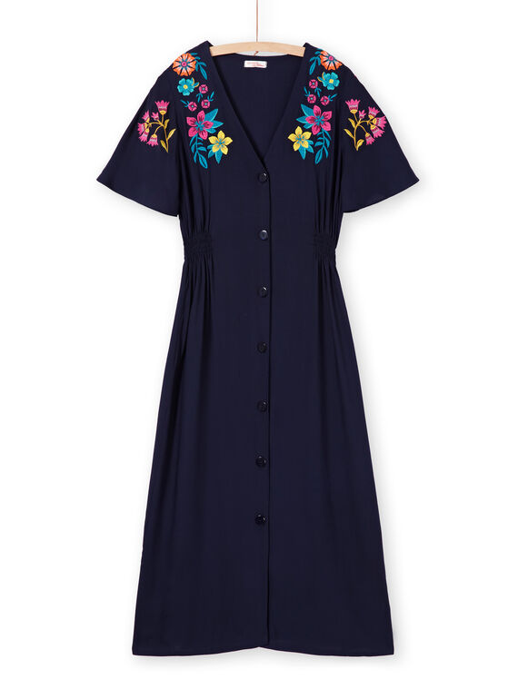 Vestido de flores de color azul oscuro para mujer LAMUMROB2 / 21S993Z2ROBC211