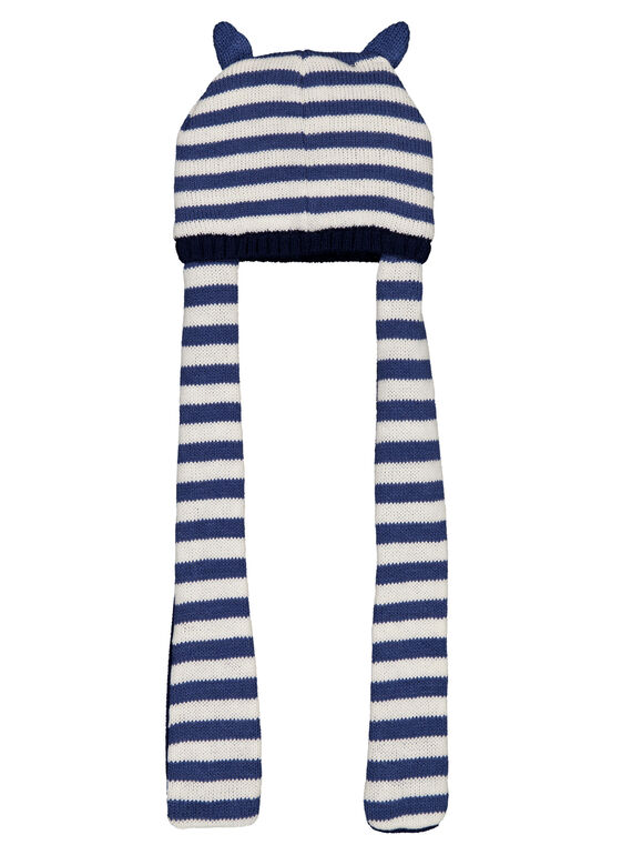 Gorro y bufanda de rayas GYUTRIBON / 19WI10J1BONC221