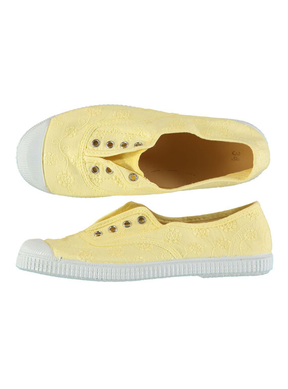 Tenis de lona bordada para niña FFTENBROD2 / 19SK35B5D16010