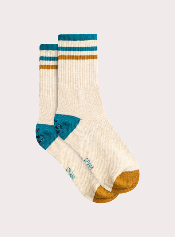 Calcetines de tenis jaspeados fantasía para niño VYOJOCHOS2 / 24WI02G2SOQA013