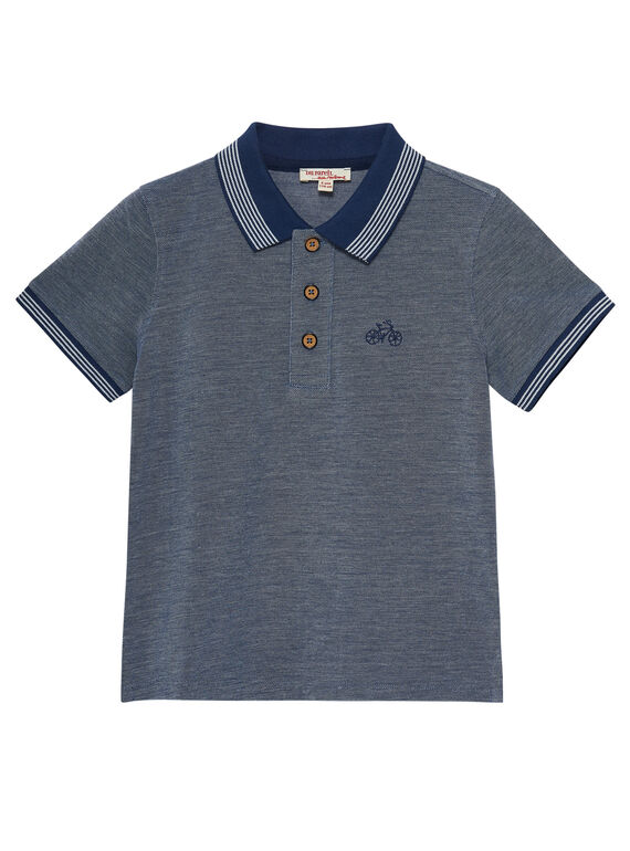 Polo bicolor de rayas en el cuello para niño JOPOEPOL / 20S902G1POL720