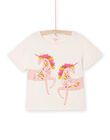 Camiseta rosa con dibujo de unicornios RAMAGTI3 / 23S901T3TMCD310