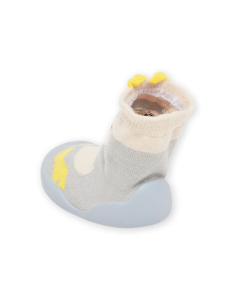 Patucos estilo calcetín con dibujo de pingüino y suela flexible PUCHO7PING / 22XK3845D08C218