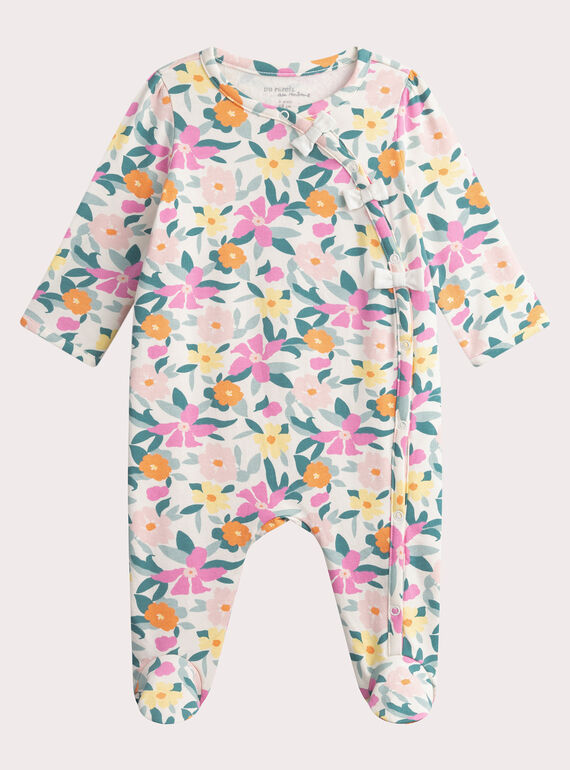 Pelele estampado color crudo para niña WEFIGREAOP / 25SH1392GRE001