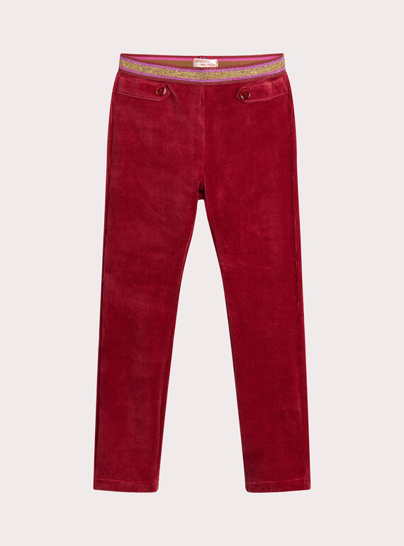 Legging rosa efecto pana para niña  VAJOMIL4 / 24W901H2PANF529