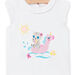 Camiseta blanca con estampado de fantasía para bebé niña
