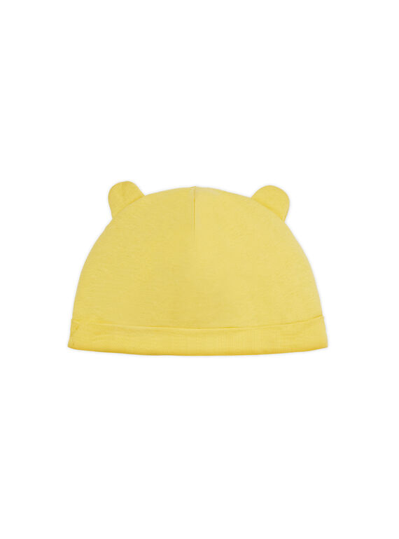 Gorro de color amarillo con orejas para recién nacido LOU1BON2 / 21SF42H3BNA103
