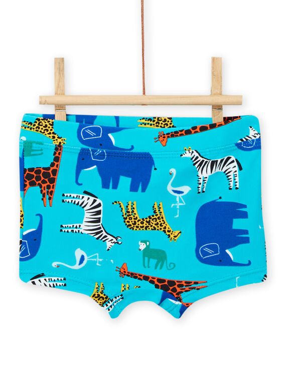 Bañador turquesa con estampado animal para bebé niño NYUMER2EX1 / 22SI10L7MAI202