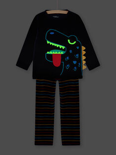 Pijama con estampado de dinosaurio fosforescente para niño MEGOPYJDIN / 21WH1293PYJ705