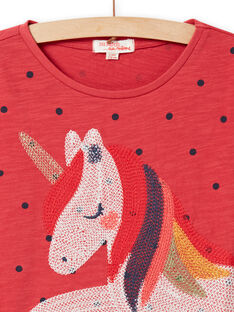 Camiseta de lunares con bordado de unicornio para niña NAVITEE2 / 22S901M2TML409