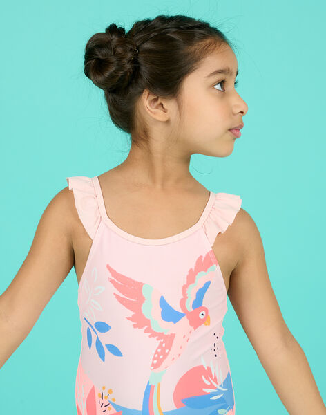 Bañador rosa empolvado para niña NYAMER4 / 22SI01L4MAID327