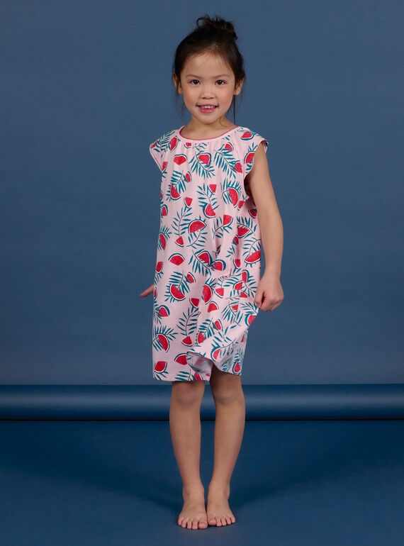 Camisón rosa con estampado de sandía para niña NEFACHUWAT / 22SH11H2CHND328