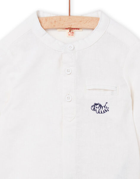 Camisa de color blanco para bebé niño NUSOCHEM / 22SG10Q1CHM000