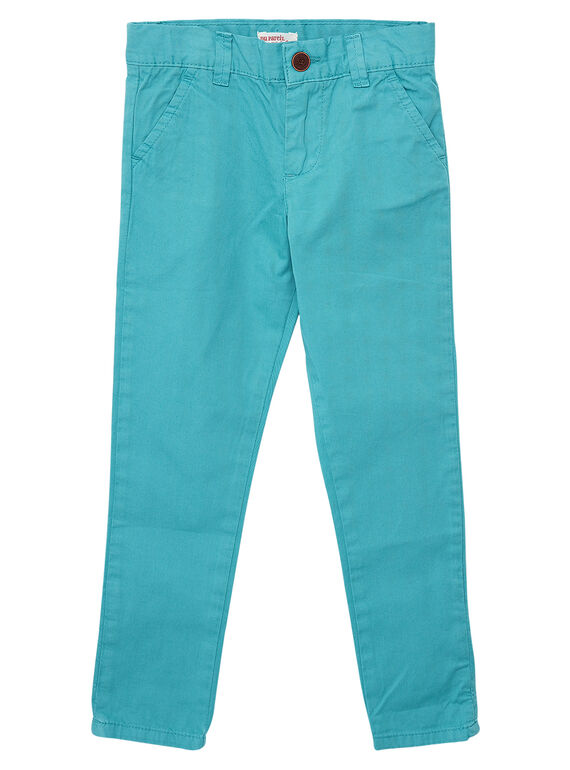 Pantalón chino de color turquesa para niño JOJOPACHI3 / 20S90245D2BG622