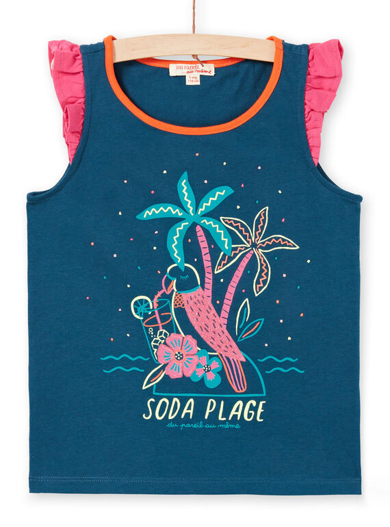 Camiseta de tirantes, estampado de loro y palmera LABONDEB1 / 21S901W1DEB716