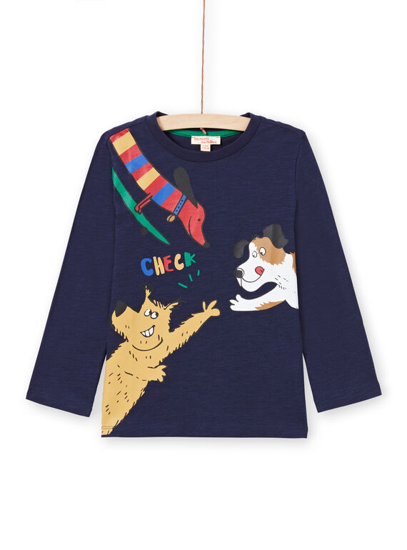 Camiseta de color azul marino para niño MOMIXTEE5 / 21W902J4TML717
