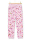 Pantalón de chándal rosa con estampado de unicornio y flor PAJOBAJOG3 / 22W901D1JGBH700