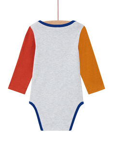 Body de manga larga multicolor con estampado de tucán para bebé niño MEGABODTOU / 21WH14C3BDLJ920